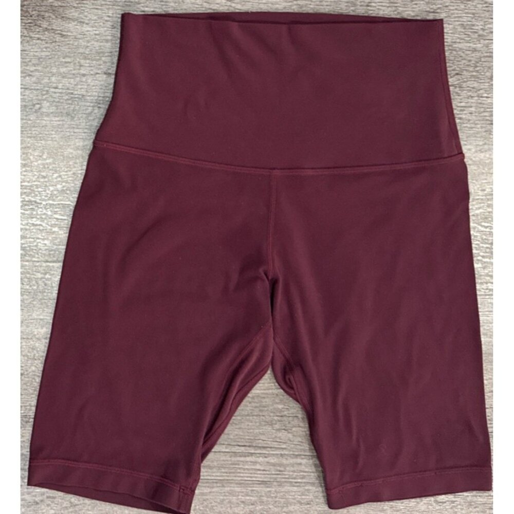 Lululemon Align Super High Rise Short Maroon Biker Shorts 10" Size 6 W7BHUS